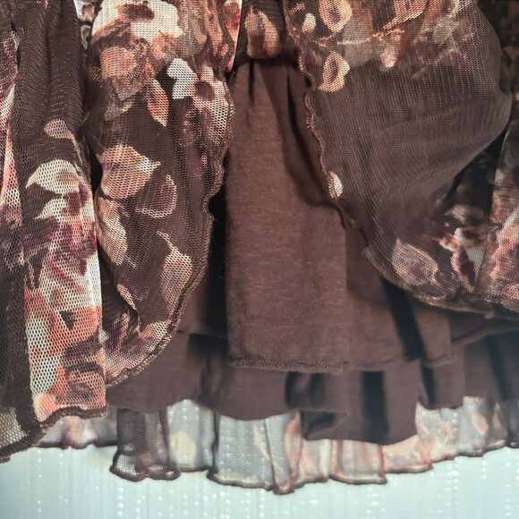Lucky Brand Floral Brown Blouse - Picture 5 of 7